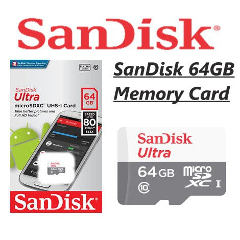 SanDisk Ultra microSDXC 64GB UHS-I Memory Card - 3ala Za2wak