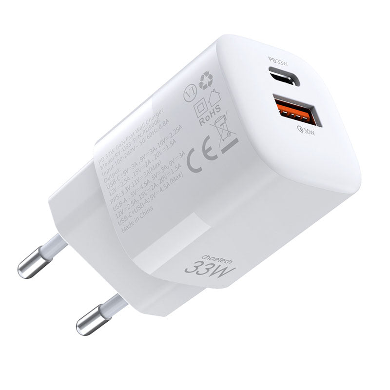 33W Power Delivery GaNFast charging adapter(white)